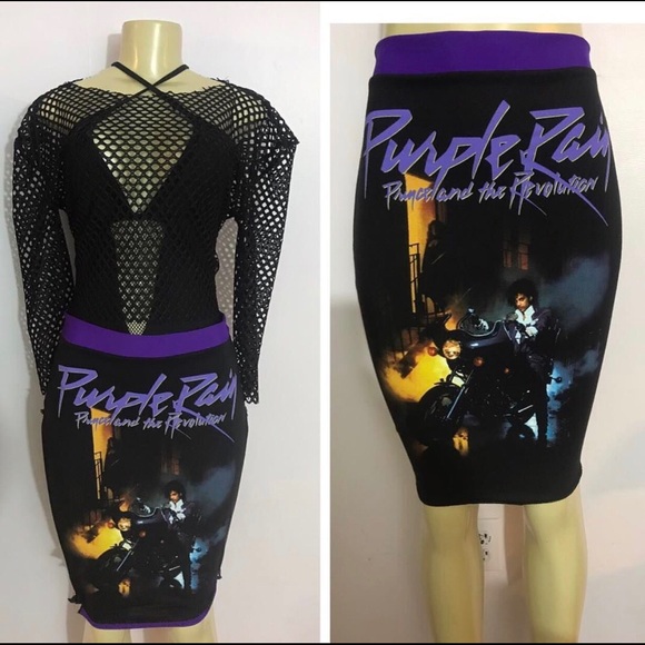 CUSTOM Purple Rain ☔️ Skirt - Picture 3 of 3